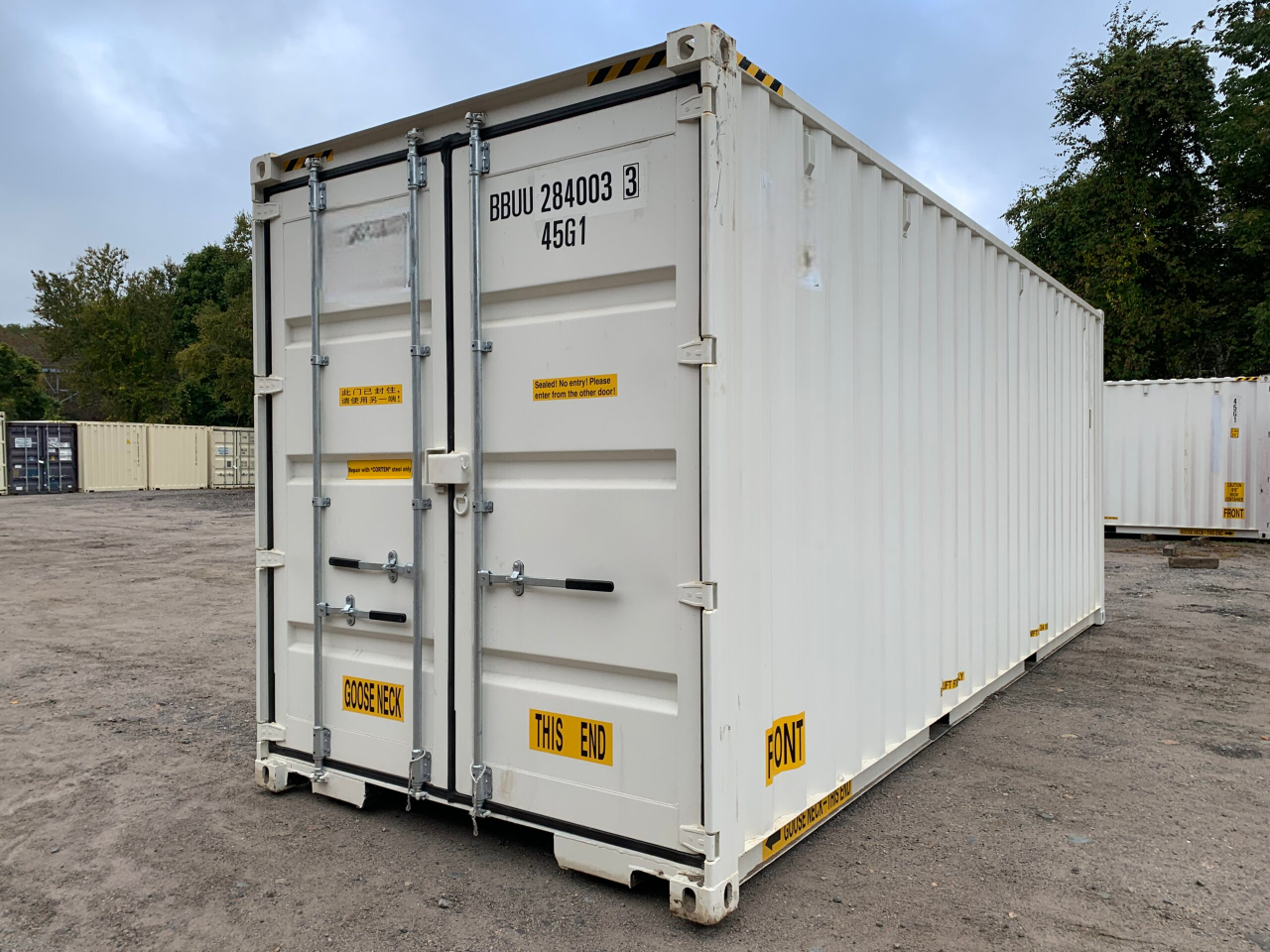 24′ x 8′ x 9.5′ Tall – New High Cube Shipping/Storage Container – Wind and Watertight-WHITE