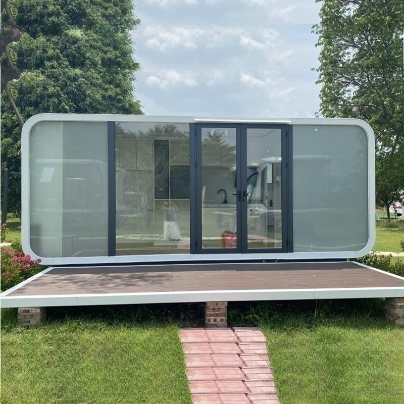 20ft Outdoor Modern Prefab House Pod Apple Cabin For Camping Working shipped from China to the USA