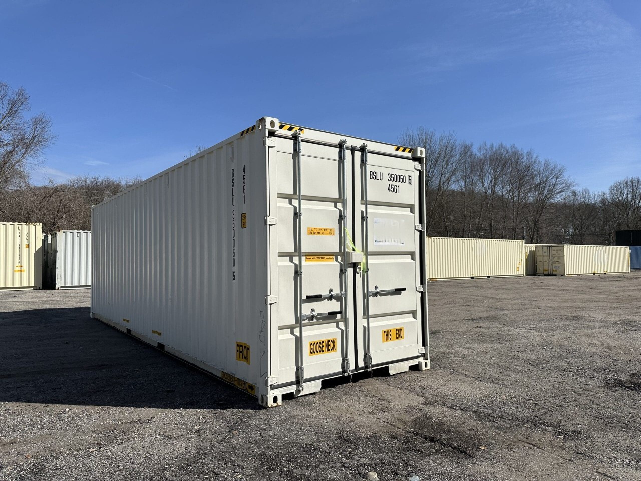 30′ x 8′ x 9.5′ Tall – New High Cube Shipping/Storage Container – Wind and Watertight-WHITE