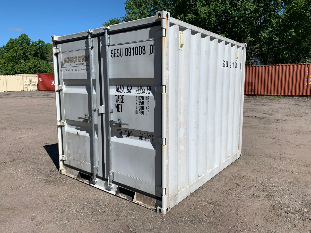 9′ x 7′ x 7′ Tall USED Shipping/Storage Container – Wind and Watertight – GRAY