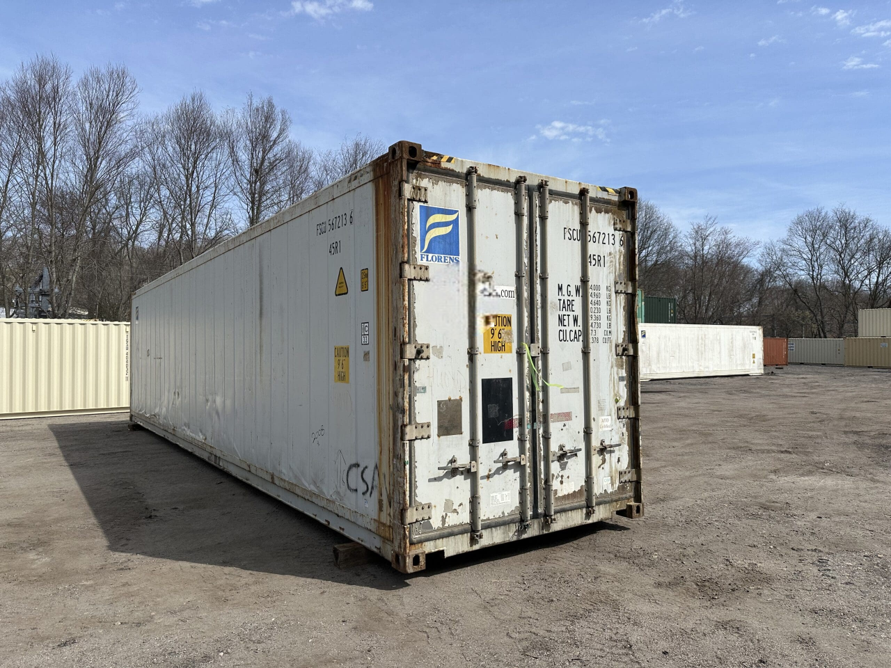 40′ x 8′ x 9.5′ Tall –AS IS REEFER High Cube Shipping / Storage Container- GRAY