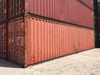 brown 40 foot shipping container